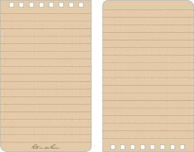 Rite in the Rain Weatherproof Top Spiral Notebooks, Tan Cover, 3 Pack - Image 3