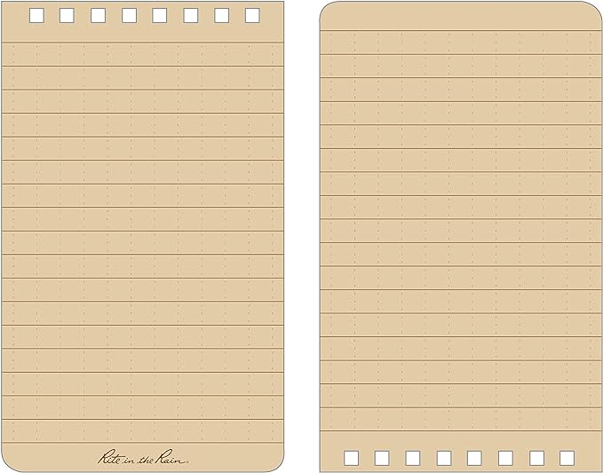 Rite in the Rain Weatherproof Top Spiral Notebook, Tan American Flag Cover - Image 2