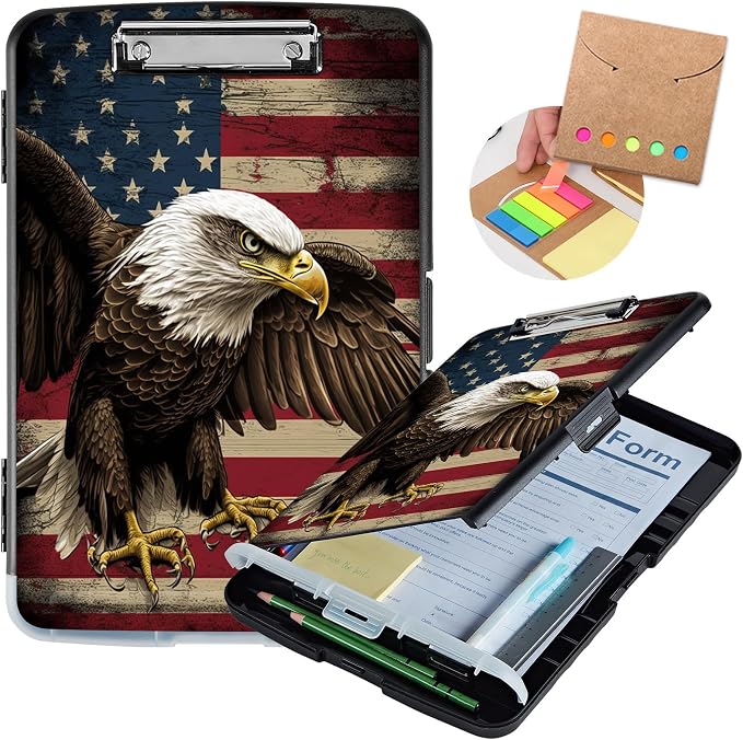 Clipboard with Storage, Heavy Duty Plastic Storage Clipboard with Low Profile by Unknown