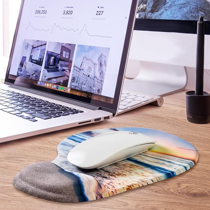 JIKIOU Mouse Pad, 2 Pack Ergonomic Mouse Pads - Image 7