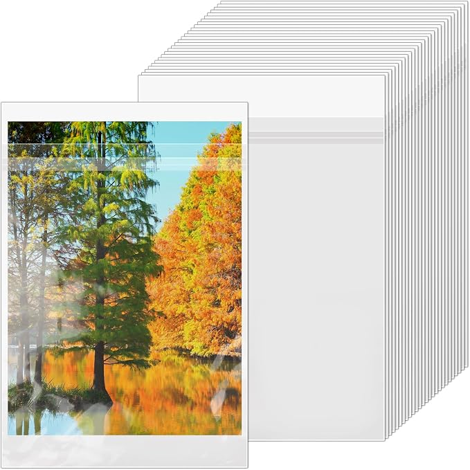 VOKOY 200 Pack 9 3/8 x 12 2/5 inches Crystal Clear Sleeves Storage Bags by VOKOY