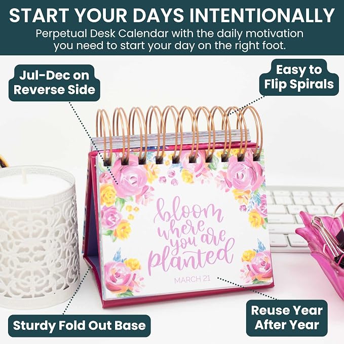bloom daily planners Undated Perpetual Desk Easel - Image 2