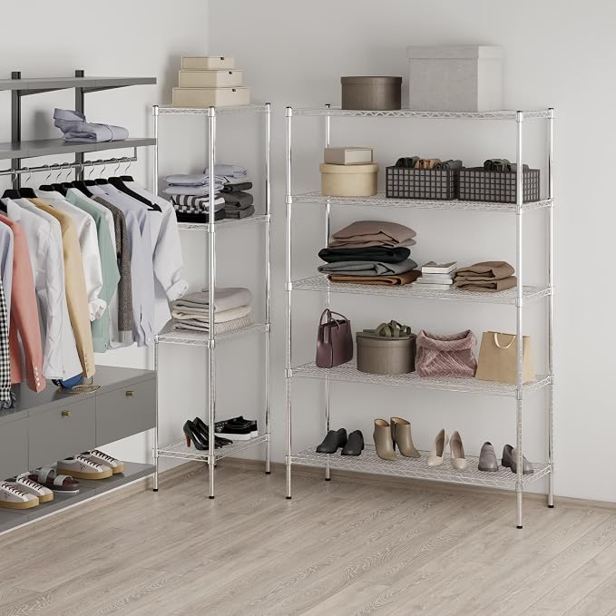 Regal Altair 18" Deep x 48" Wide x 74" Height Wire Shelving Kit | 5-Tier | NSF - Image 7