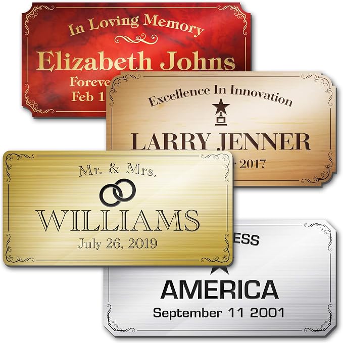 Engraved Name Plate, Personalized/Customized Plate by MySignCenter