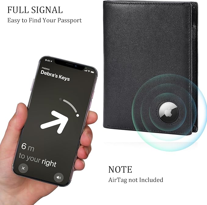 Polare Luxury RFID Blocking Leather Passport Holder Travel Wallet - Image 3