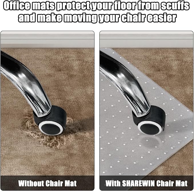 Chair Mat for Carpeted Floor, Won't Crack - Image 3