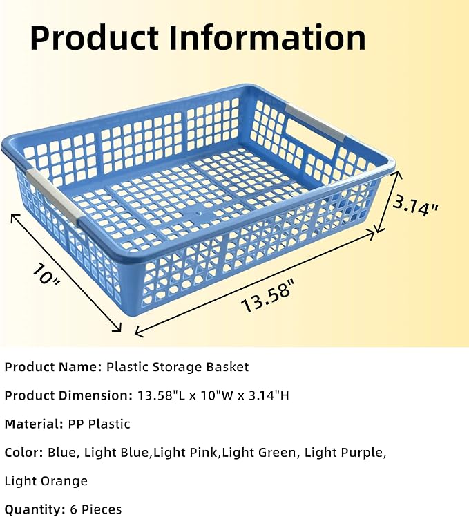 6 Pack Plastic Turn in Paper Trays - Image 2