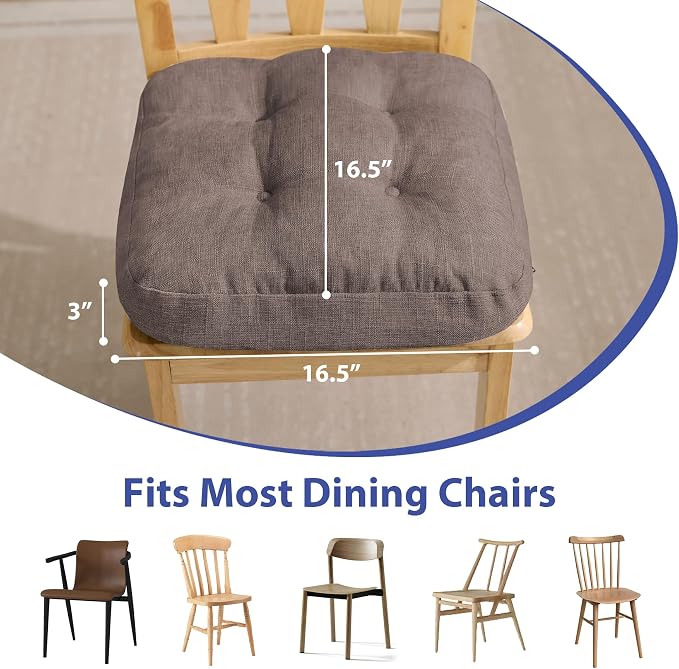 IASEAHK Chair Cushions for Dining Chairs, Dining Chair Cushions, Tufted Indoor - Image 3