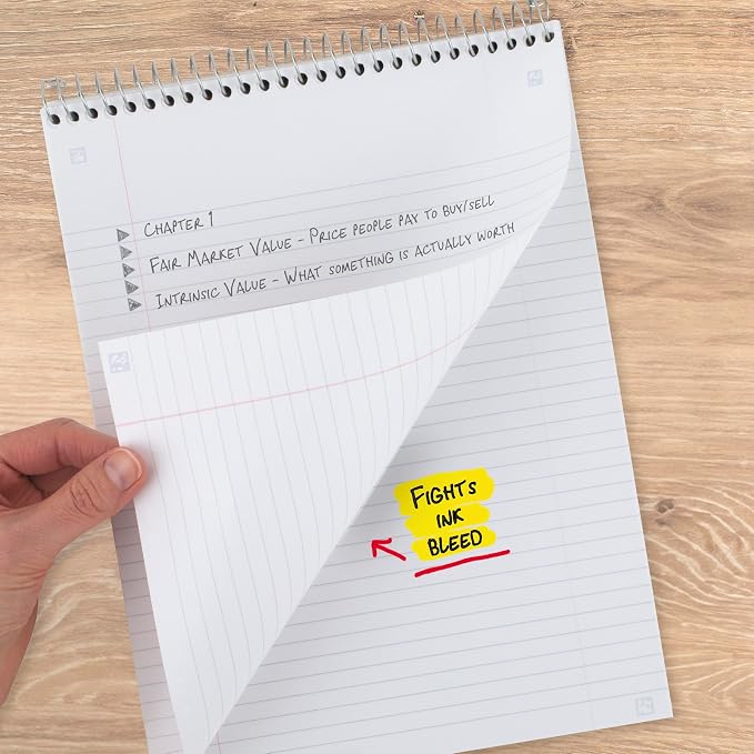 Five Star Top Spiral Notebook + Study App, 1 Subject, College Ruled Notepad - Image 4