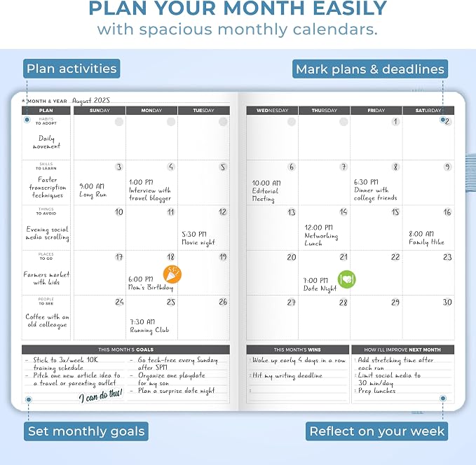 Clever Fox Planner Large – Undated Weekly & Monthly Planner - Image 7