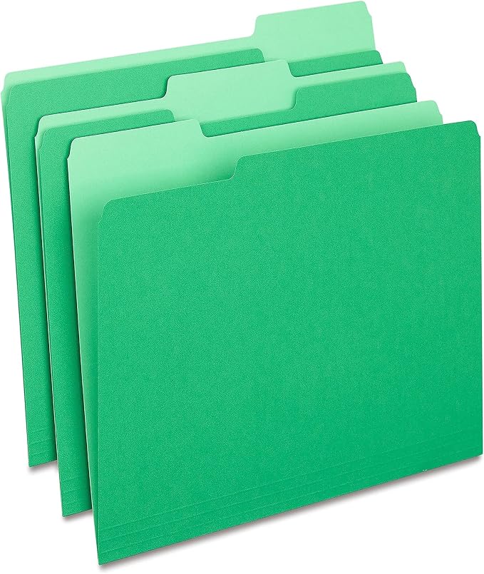 Staples File Folder, Letter Size, 1/3‑Cut Tab, Durable Paper Stock, 200/Carton by Staples