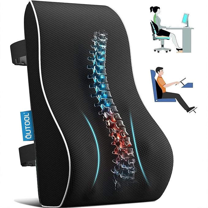 Lumbar Support Pillow for Office Chair, Office Home Essentials, Gifts for Mom by QUTOOL