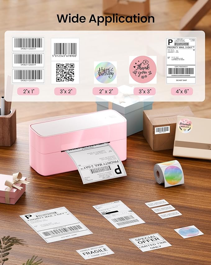 Itari Thermal Shipping Label Printer, 245BT Thermal Label Printer 4x6, Bluetooth Address Label Printers for Business, Support iOS, Android, Windows, Amazon, Shopify, USPS-DeskLoop Office