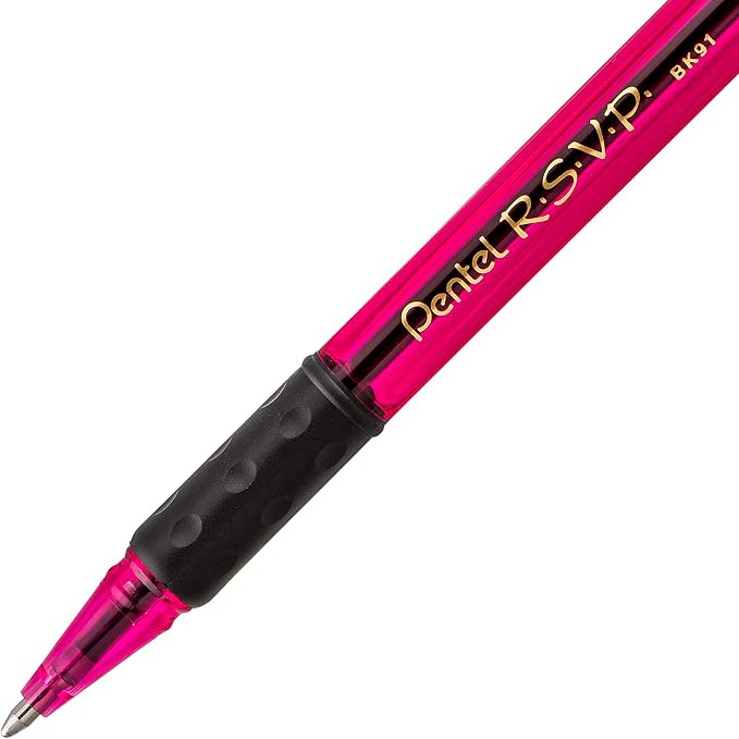 Pentel Pink BCA RSVP Razzle-Dazzle, Medium Line - Image 4