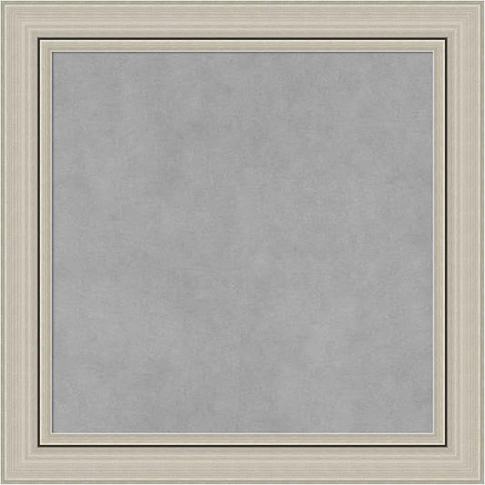 Amanti Art Silver Framed Magnetic Board 20x20 Small Vision Board by AmantiArt