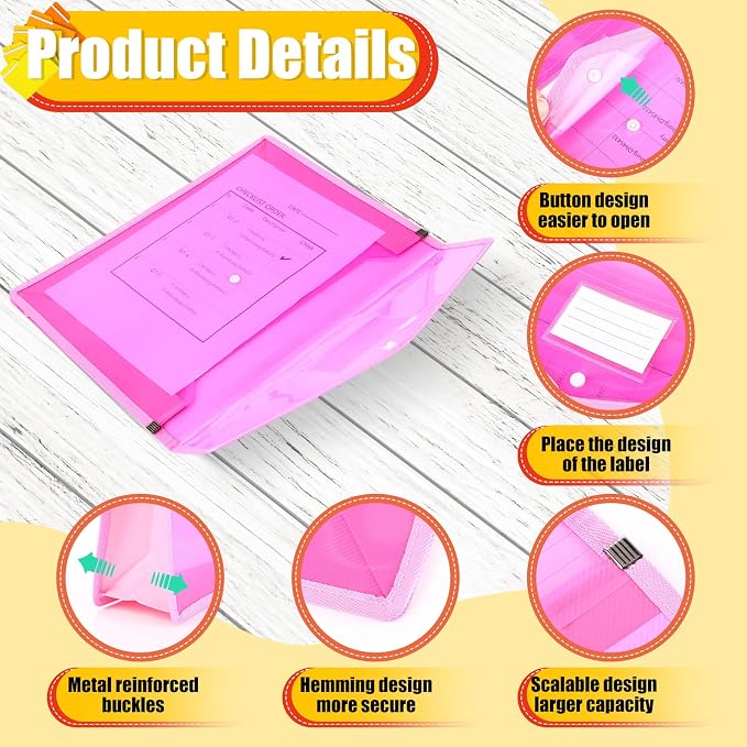Epakh 3 Pack Plastic Expanding File Folders Expandable File Folder - Image 3