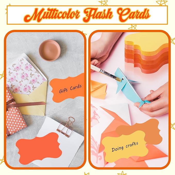 150 Pack Orange Blank Index Cards Study Flash Cards Colored Cardstock 3 x 5 - Image 5