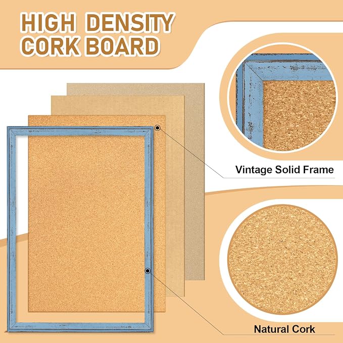 DOLLAR BOSS Cork Boards for Walls, 24 X 18 Inches Bulletin Board Decorative - Image 3