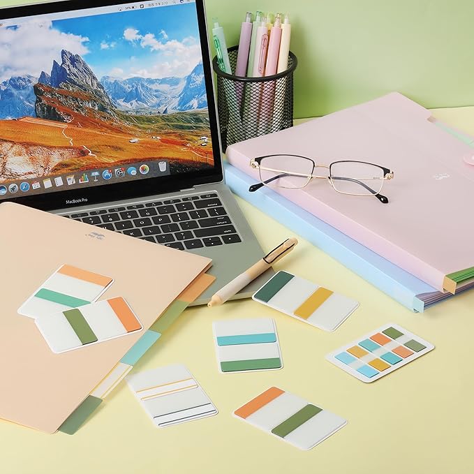 Mr. Pen- Sticky Index Tabs, 500 Pcs, 21 Sets, Colorful Sticky Tabs for Notebooks, Page Markers, Page Tabs for Binders, Page Tabs Sticky Tabs for Books, Notebook Tabs, Book Sticky Tabs for Notebooks-DeskLoop Office