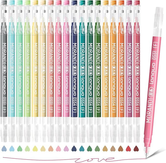 Gel Pens For Coloring, 18 Pack Colored Pens for Black Paper & White Paper, 0.6MM Fine Point Pens for Coloring, Writing, Drawing, Journaling, Note Taking, School, Office, Home-DeskLoop Office