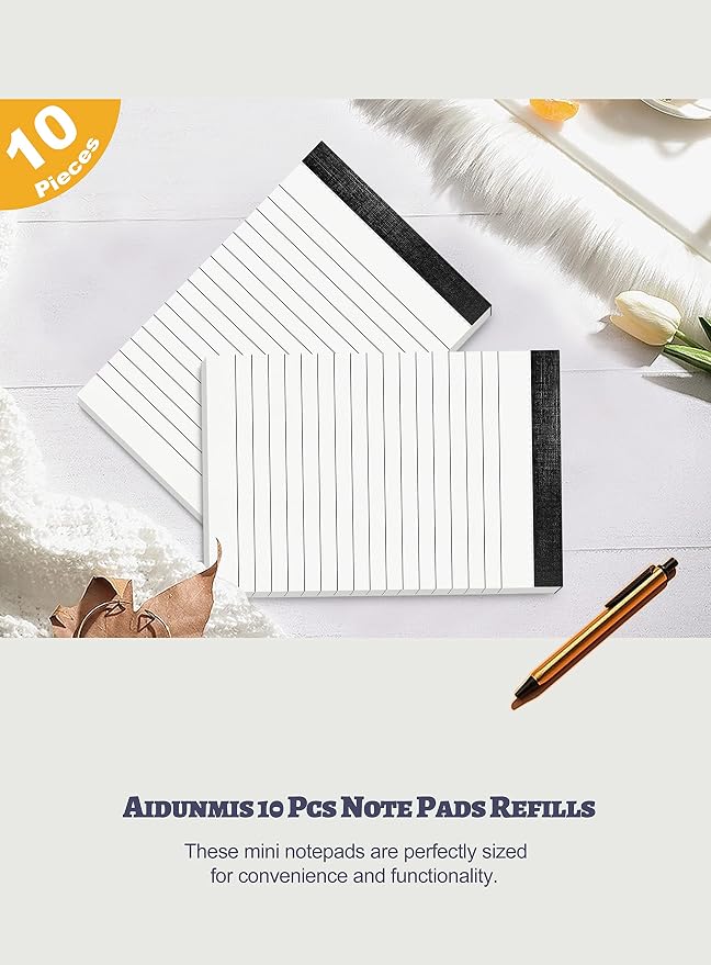 10 Pack Notepad Small Lined Writing Notepads 4 x 6 Inch Memo Pads Refills Paper - Image 5
