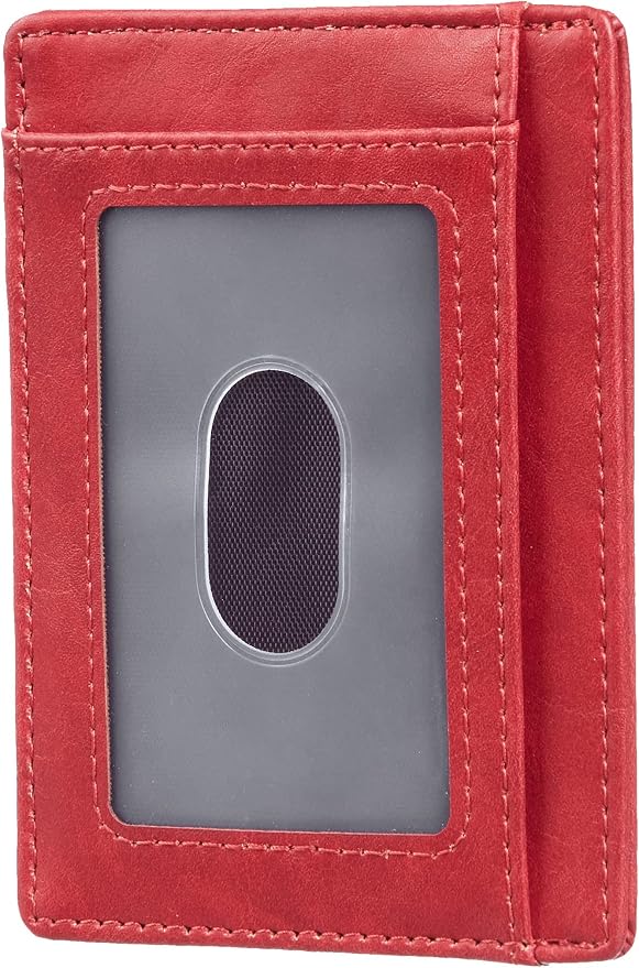 Travelambo Slim Wallet Front Pocket Minimalist Leather RFID Blocking Medium Size - Image 3