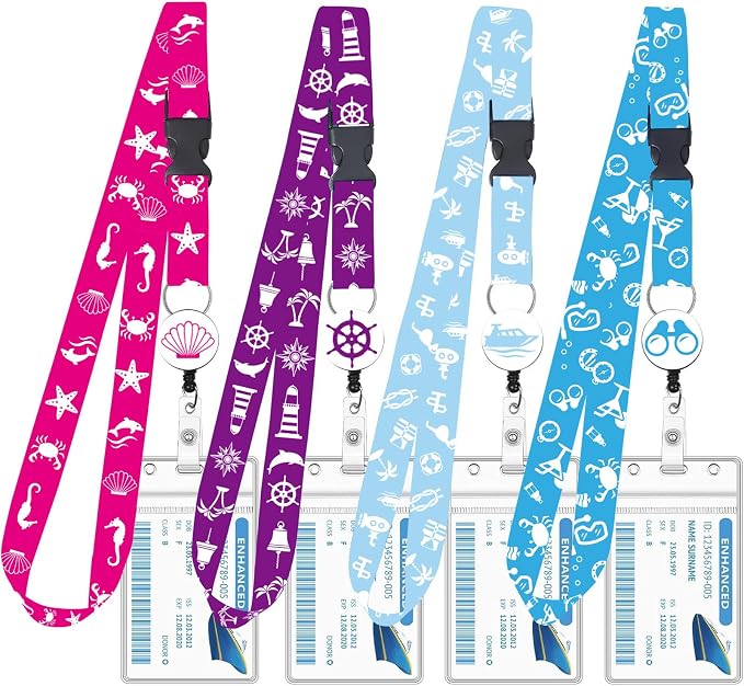 4-Pack Cruise Lanyards for ID Badges by Unknown