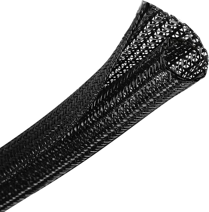 CrocSee 10ft - 1/2 inch Braided Cable Management Sleeve Cord Protector - by CrocSee
