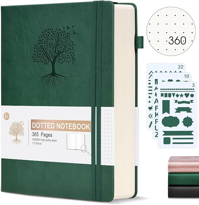 Ansopu Dotted Journal Notebook, 360 Numbered Pages Bullet Dot Journals by Ansopu