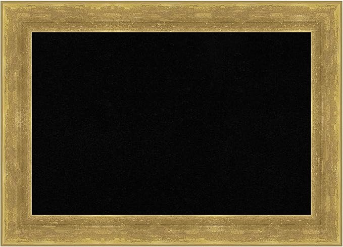 Amanti Art Black Cork Board for Wall, 15x21 Vision Board with Gold Wood Frame, Small Corkboard Office Decor for Home Organization, Modern Corkboard Pinboard to Display Items for Home Organization in-DeskLoop Office