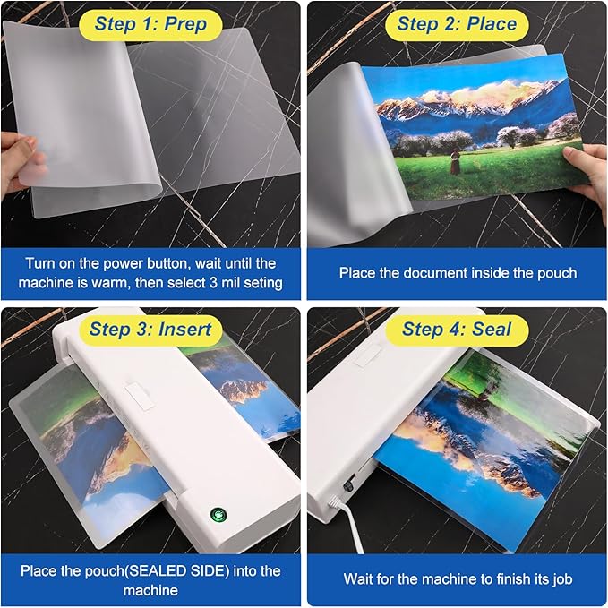 300 Pack Laminating Sheets, 3 Mil, 9 x 11.5 Inches Thermal Laminating Pouches Lamination Sheet Paper for Laminator, Clear, Letter Size, Office and School Supplies-DeskLoop Office