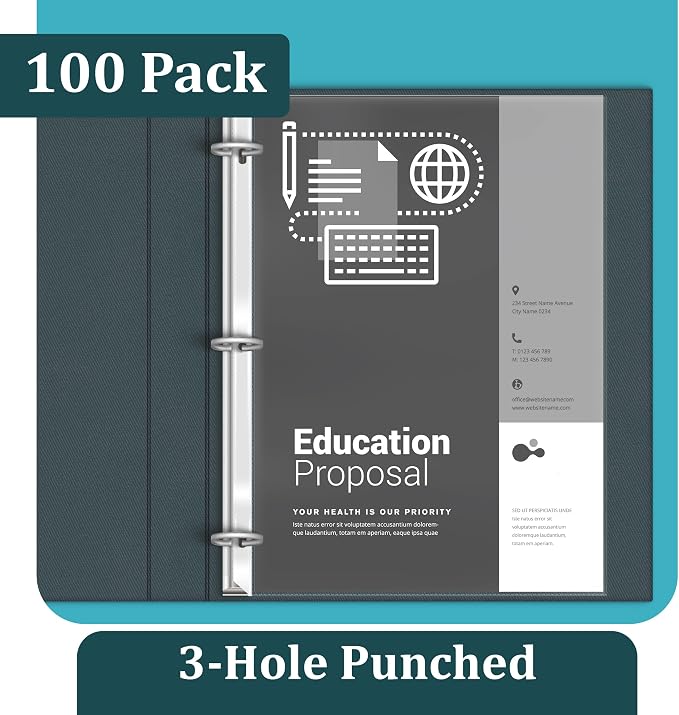 GOLD SEAL Page Protectors, 100 Pack Diamond Clear 4 Mil Heavyweight Page - Image 6