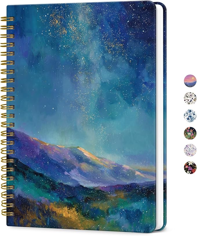 ZOTIA Lined Spiral Journal for Women, A5 Pretty Hardcover Notebook for Work by Zotia