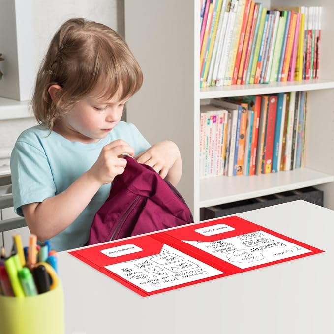 HABGP 5 Pcs File Folders with Pockets, Paper Colored File Folders - Image 7