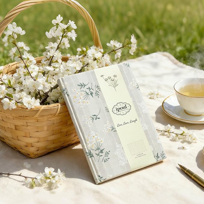 Floral Journal for women, Floret Printed Fabric Cloth Hardcover, 200 Pages - Image 6