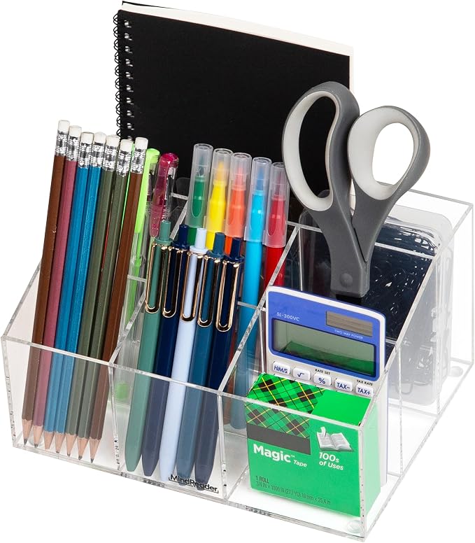 Mind Reader Desktop Organizer, 7-compartment, Office Essentials - Image 4