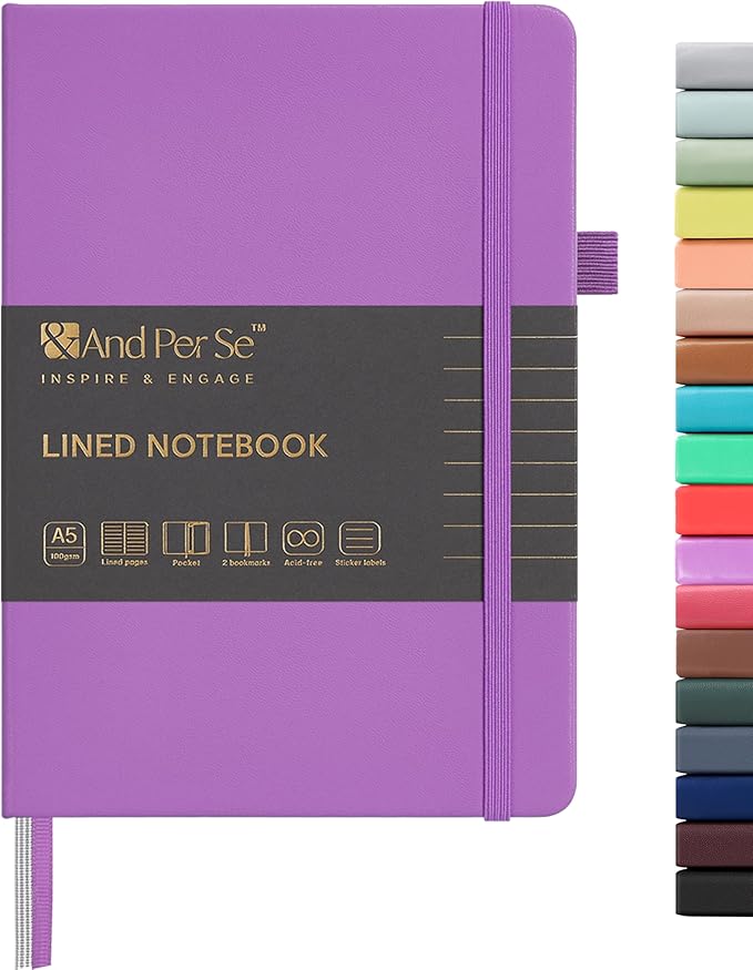 &And Per Se Lined Journal Notebook, 160 Pages, A5 5.7 x 8 inches College Ruled by AndPerSe