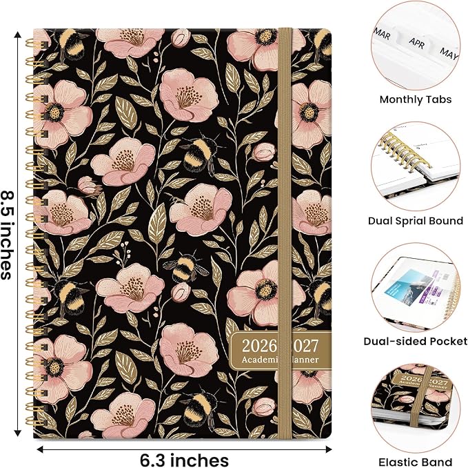Planner 2026-2027, Hardcover Monthly and Weekly Academic Planner July 2026 - Image 4