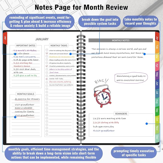 Monthly Planner 2026-2027, 18 Months Agenda Calendar Planner - Image 5