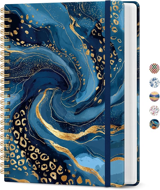 Lined Spiral Notebook Journal for Work, 300 Pages Thick B5 College Ruled by Taja