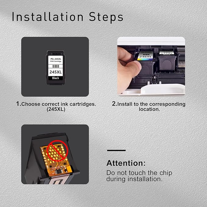 245XL 246XL Combo Pack Compatible for Canon Ink 245 and 246 Works with MX490 MX492 TR4520 TR4522 MG2500 MG2522 TS3100 TR4500 Printer PG245XL CL246XL (Black and Tri-Color)-DeskLoop Office