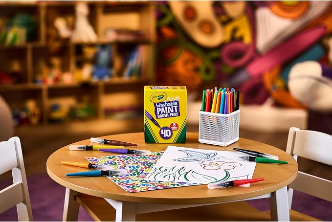 Crayola No-Drip Paint Brush Pens, Creative Gift - Image 6