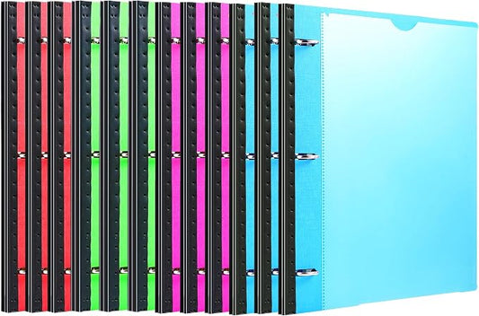 MAKHISTORY Telescoping 3 Ring Binder-12PCS, Flexible Binder by MAKHISTORY