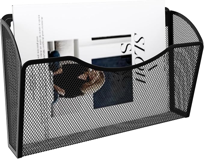 EasyPAG Single Pocket Wall File Organizer, Mesh Hanging File Folder Organizer - Image 2