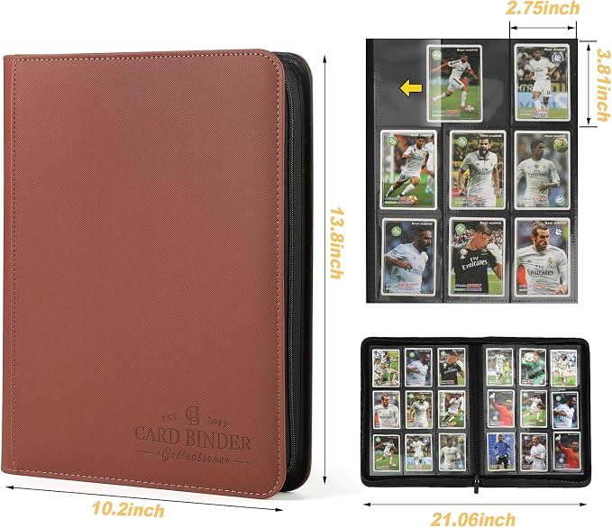 9 Pockets Card Binder, Premium Zip Trading Card Binder, 540 Double Sided Pocket - Image 2