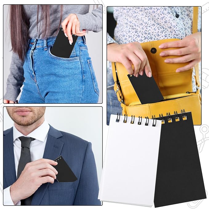 Hooqict 24 Pack Small Pocket Notebook Black Mini Notebooks Party Favors Bulk - Image 6