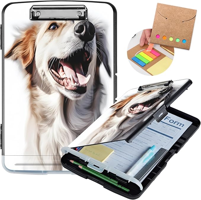 Clipboard with Storage, Heavy Duty Plastic Storage Clipboard with Low Profile by Unknown
