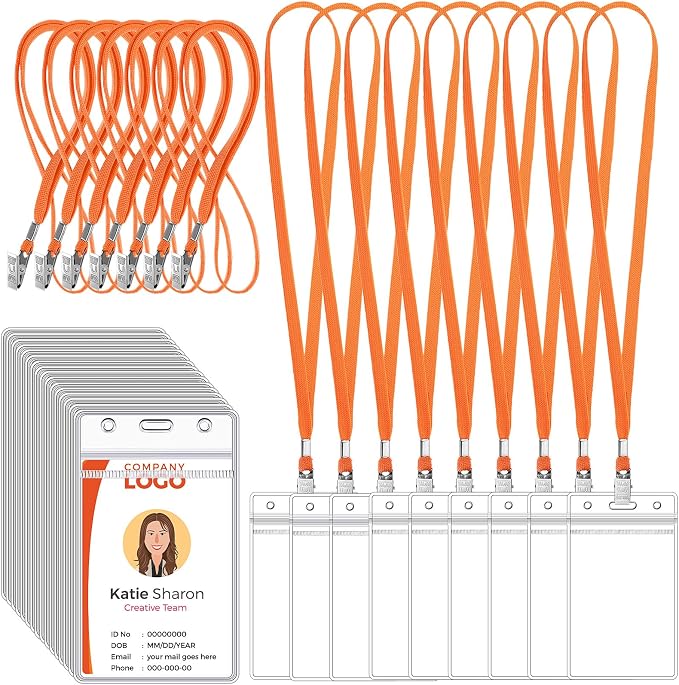Marspark 100 Pcs ID Badge Holder by Marspark