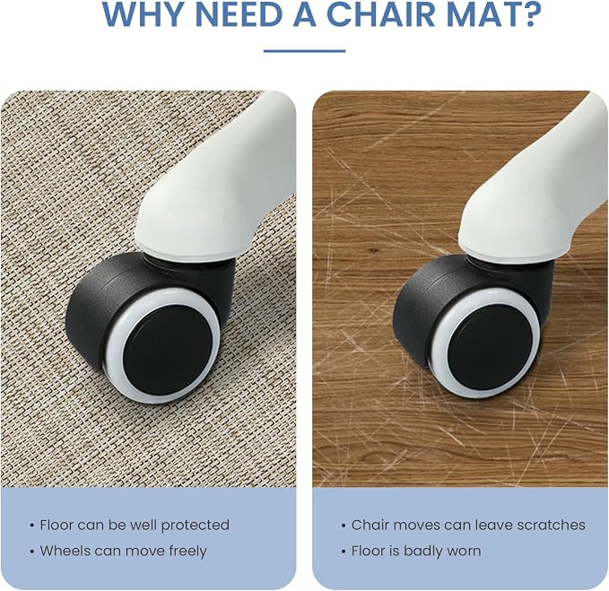 Chair Mat for Hardwood Floor, Anti Slip, Floor Protector for Home Office - Image 6