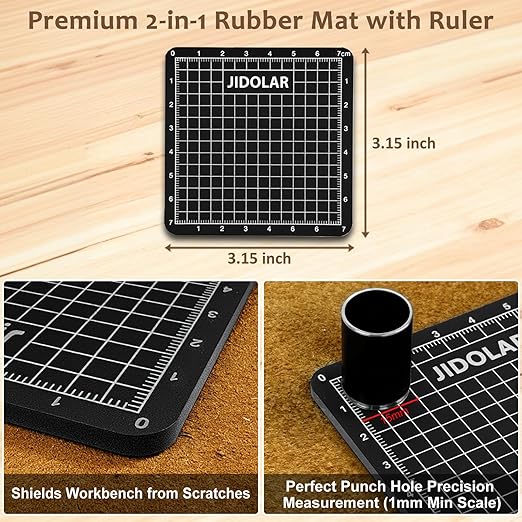 Leather Circle Cutter Tool Set, 34 Pieces Circle Punch Tools 1-25mm 30 35 40 45 - Image 5